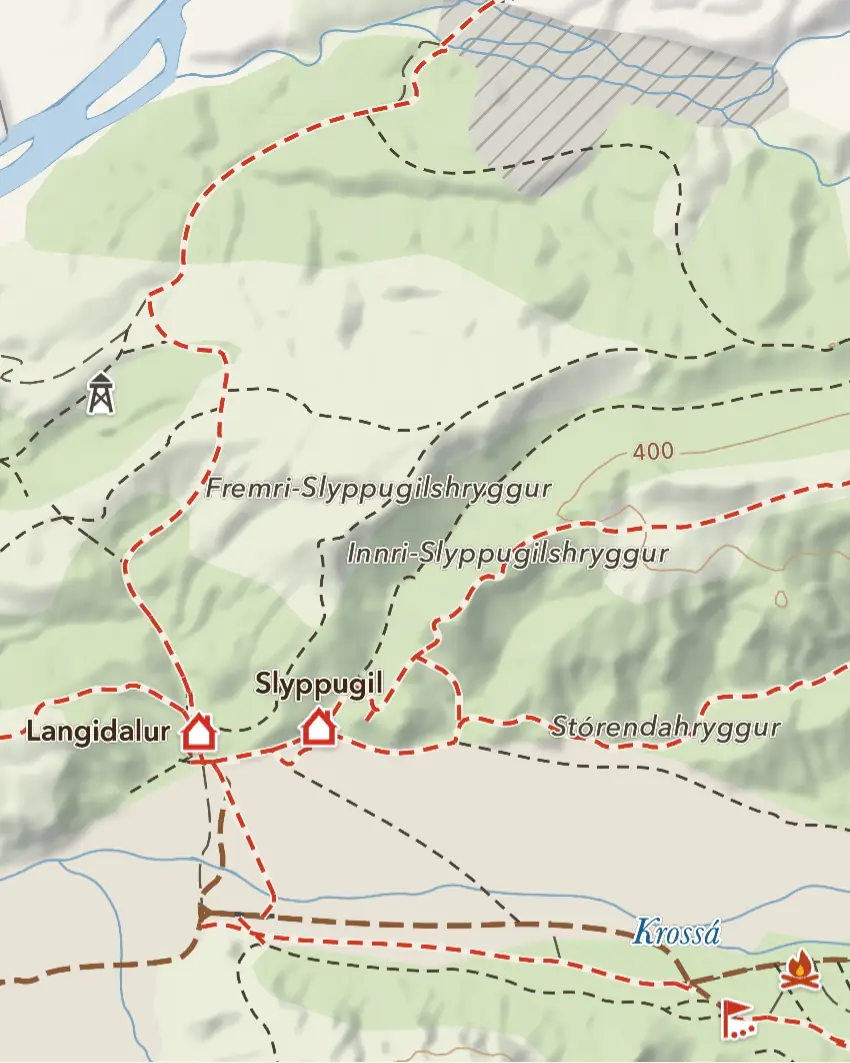 Kartet rundt Þórsmörk