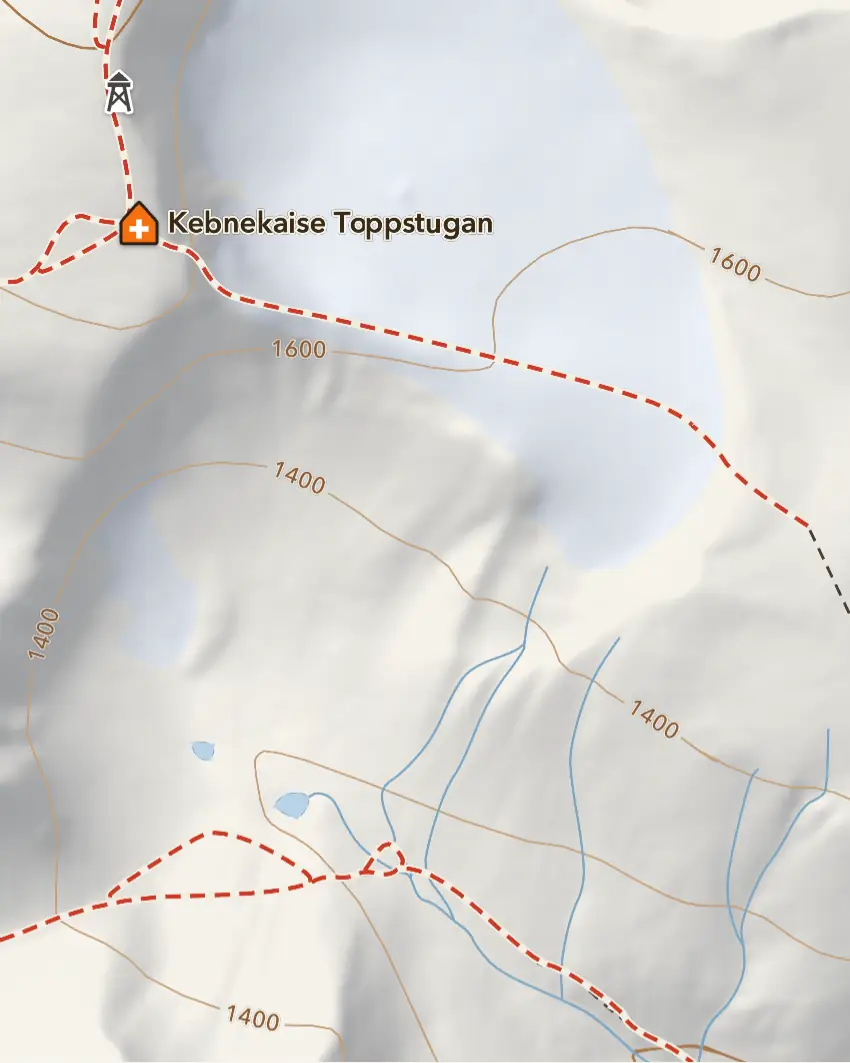 Kartet rundt Kebnekaise