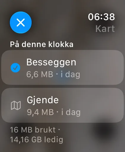 iLende på Apple Watch: Kartene på klokka