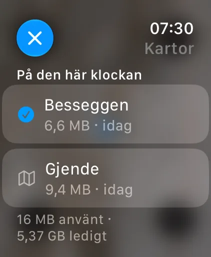 iLende på Apple Watch: Kartorna på klockan